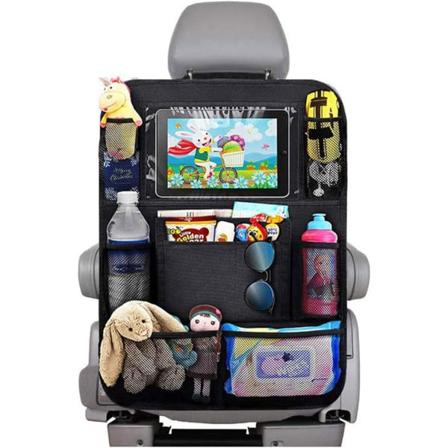 Lasten organizer, 1 kpl auton sis tarvikkeiden s ilytys, 10 taskua l pin kyv tablettipidike, musta