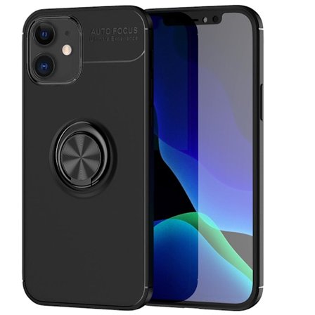 iPhone 12 Mini - Skyddande Praktiskt Skal med Ringhållare