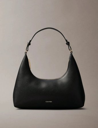 Calvin Klein Foil Logo Conv Shou﻿lder Bag - Black - ONE SIZE