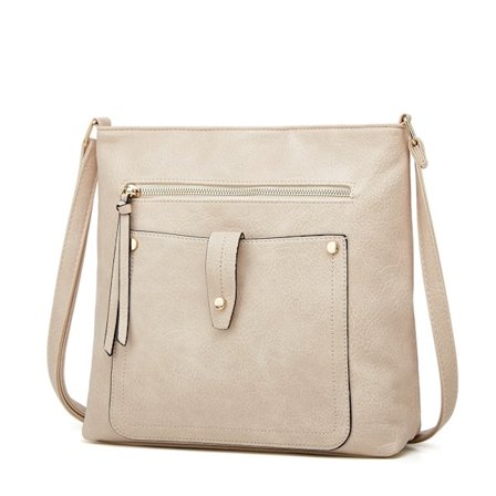 PU Läder Crossbody Väskor för Kvinnor, Cross Body Väska med Flera Fickor, Justerbar Rem, Perfekt för Daglig Användning