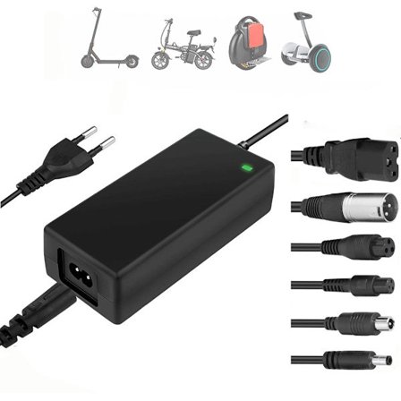Sähköpyörän laturi 6 akkulaturiliittimellä - Universaali laturi 36V/42V 2A - Akkulaturi - hoverboardille