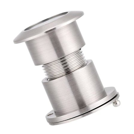 28 mm dørkikkert med bred synsvinkel og robust privatlivsbeskyttelse i børstet krom