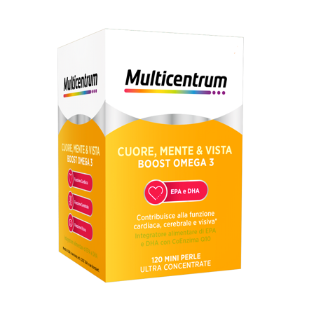 Multicentrum Cuore Mente Vista Boost Omega3 120 Mini Perle