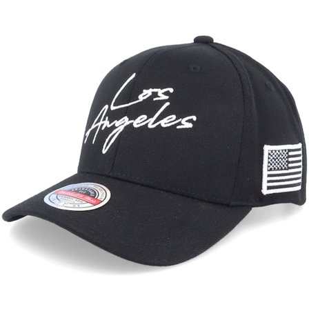 Iconic - Black adjustable Czapka Z Daszkiem - Los Angeles Script & Flag Black Adjustable @ Hatstore
