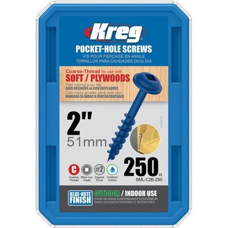 Kreg SML-C2B-250 Skruv 51 mm 250-pack, Infästning