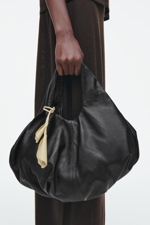 COS Women's Floral Leather Bag Charm in Beige