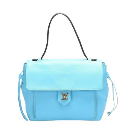 Louis Vuitton Vintage LockMe HandTas , Blauw , Dames , Maat: ONE Size Vintage Tassen