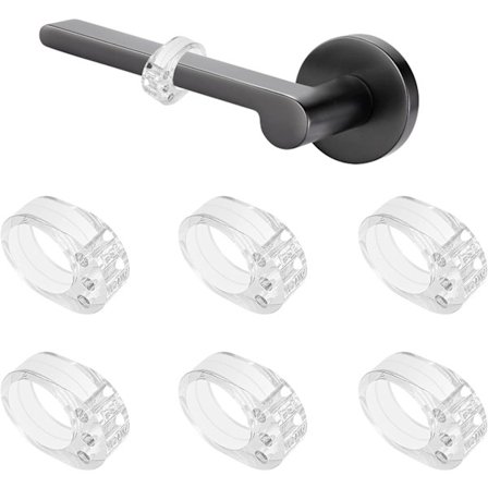 Dörrstopp 6 st PVC Dörrhandtag Stopp Dörrstötfångare Silikon Dörr Anti-Dörrhandtagsskydd (Transparent)