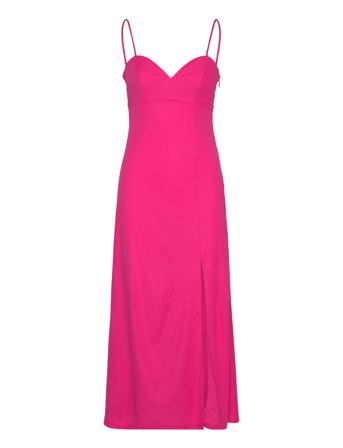 Side-Slit Dress Dresses Cocktail Dresses Rosa Mango*Betinget Tilbud