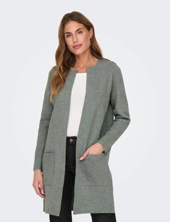 ONLY Onlriver L/S Long Cardigan Knt Noos - Green - XS