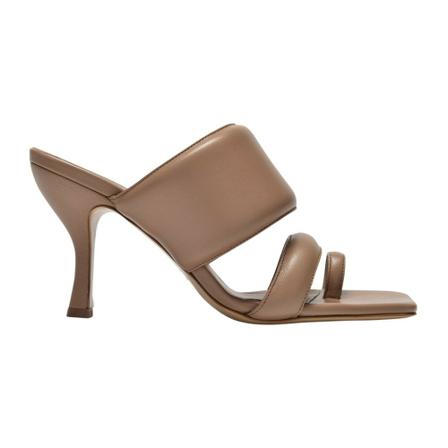 Gia Borghini, Sandals in Leather Bruin, Dames, Maat:36 EU