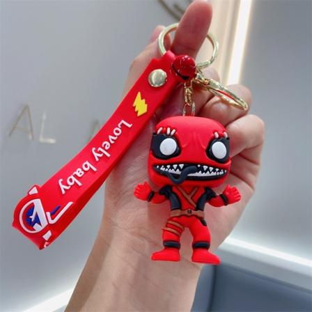 Cartoon Black Panther Nyckelring Söt Iron Man Deadpool Epoxi Nyckelring hänge 5