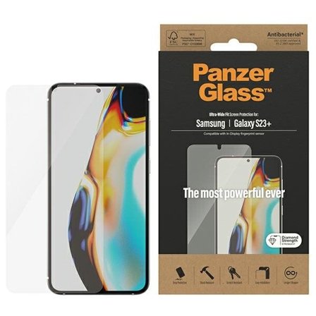 PanzerGlass Ultra-Wide Fit hærdet glas til Samsung Galaxy S23+