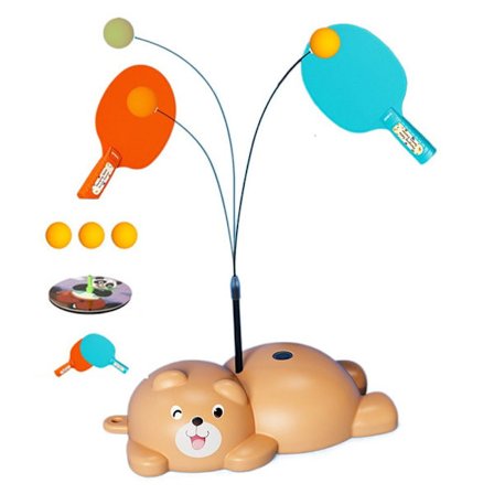 Bordtennistræner Machine Ping Pong Selvtræning BRUN