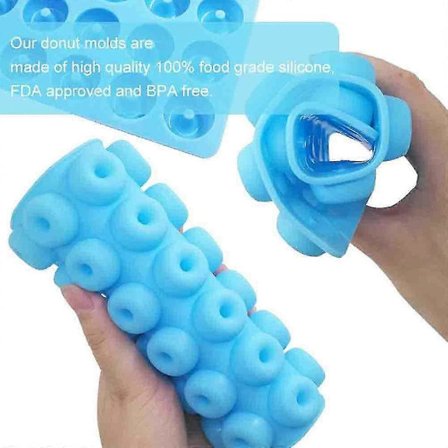 Donut Silikonform, Icke-klibbig Livsmedelsklassad Silikon Godis Choklad Gelé, Isbitar Med 1 Bonusdropp