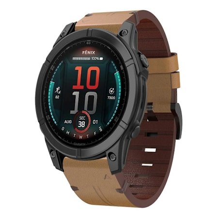 Läderarmband för Garmin Fenix 8 MIP 51mm [db]