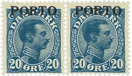 Danmark 1921 - Portomærke AFA 5 - Par - Postfrisk