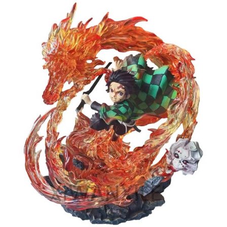 Demon Slayer Anime Hahmo Kimetsu no Yaiba Toimintahahmo GK Kamado Tanjirou Figuriini Keräilymalli Nukke Lelut Valolla