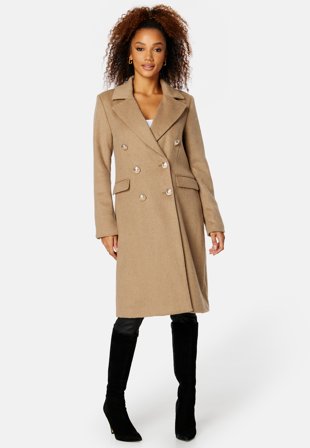 Chiara Forthi Donatella Wool Blend Coat Beige melange Klær