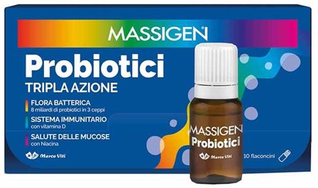 Massigen Probiotici 10 Flaconcini x 8 ml Prezzo Pieno