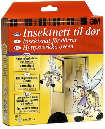 3M Insektnett for dør grå 60x210cm