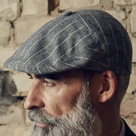 Șapcă Marco Moda gri cu dungi albe pentru bărbați