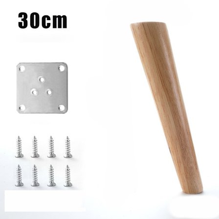 Set med 4 lutande trämöbler Ben med monteringsplattor och