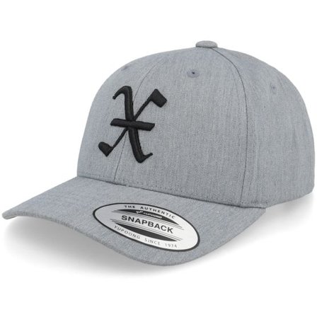 Kiddo Cap - Grå adjustable Keps - Kids X Letter 3d Heather Grey Adjustable @ Hatstore