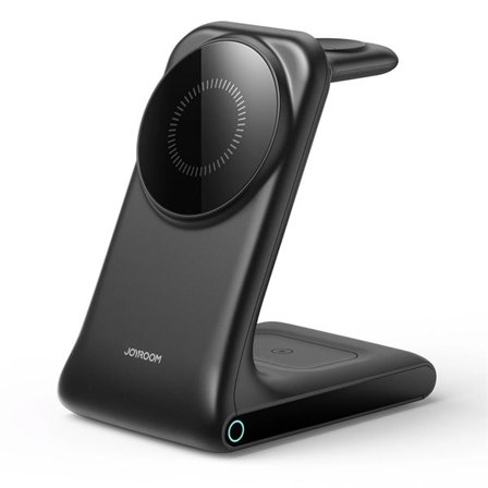Joyroom 3-i-1 opladningsstativ med MagSafe til iPhone, AirPods og Apple Watch – Sort