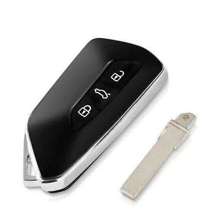 Modificeret fjernbetjenings nøgleskal til Volkswagen MQB Golf MK8 Polo Tiguan Skoda Superb Octavia SEAT Leon Ibiza 3 knapper