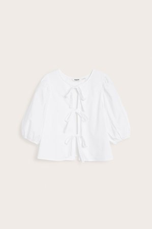 Kappahl | Bluse med knyting foran Hvit S | Hvit