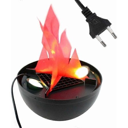 LED-lampe med kunstig flamme 3W Kunstig silkeflamme LED-sceneeffektlys Simulert flammelampetilbehør til Halloween Jul Innendørs festdekorasjon