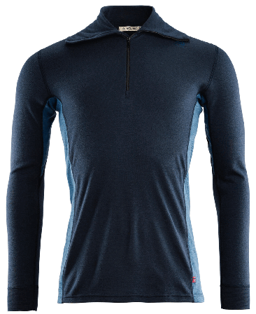 Aclima WarmWool polo M's Navy Blazer/Coastal Fjord