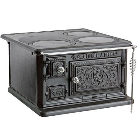 Josef davidssons Smålandsspisen 1896, puuhella, takaliitäntä