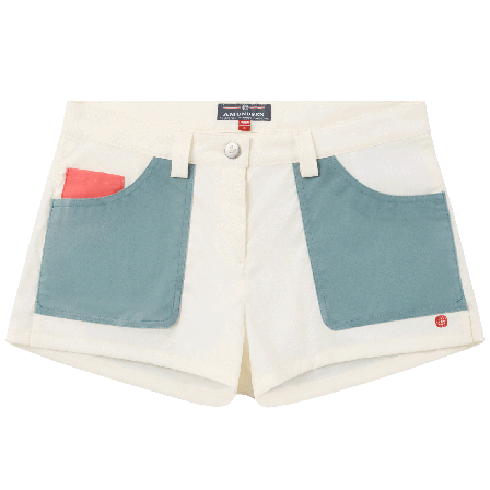 Amundsen 3Incher Field Shorts Womens Offwhite/Stormy Blue