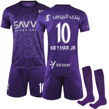 Al-Hilal Saudi FC Bortefotballtrøye for barn 2024-2025 nr. 10 Neymar 22