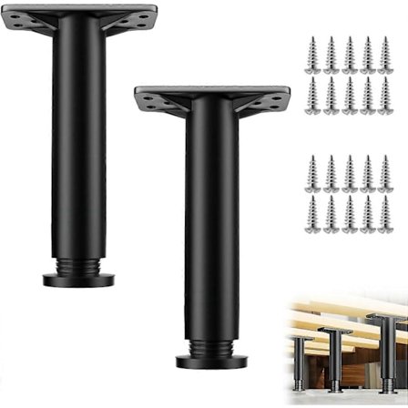 Svart, 2 stk. Justerbare Sengeben, 20cm-35cm Baderomsmøbelben, Møbelføtter, Justerbare Møbelben, for Bord Stol Skap Sofaben