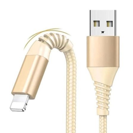 Guld USB-kabel för iPhone - PROSHOP - 1M - Snabbladdning - Dataöverföring - Set med 3
