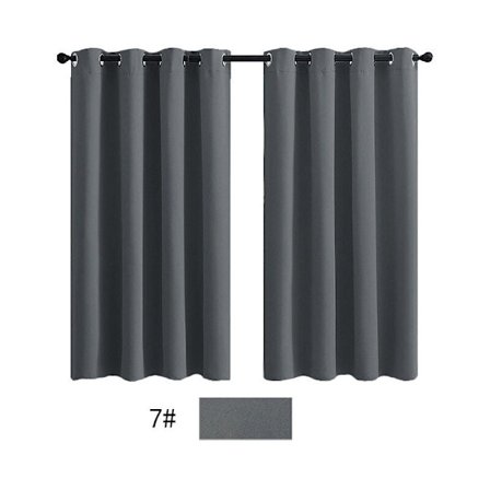 Gardinstång - Set med 2 Vattentäta Inomhus/Utomhus Mörkläggningsgardiner Trädgård Ögla B 132 x H 213cm Grå