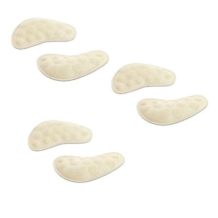 Skogreb på nederste hæl indsætter hælbeskyttere skridsikre 3 par Beige