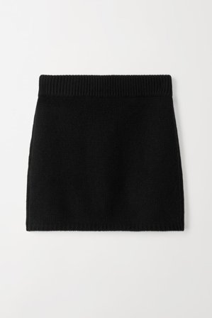 Soft Goat - Mini Skirt - Cashmere skirt - XS - Black