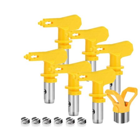 6 stk. Airless dyse, Airless sprøjtedyse kompatibel højtryks malersprøjtepistol (Type 515, 517, 519, 521, 523, 525)