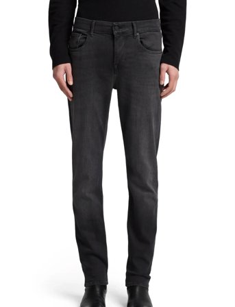 7 For All Mankind Slimmy Tapered Washed Black - Black - 40 x 32