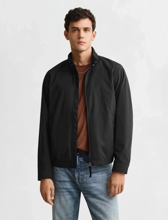 GANT Lightweight Harrington Jacket - Black - S