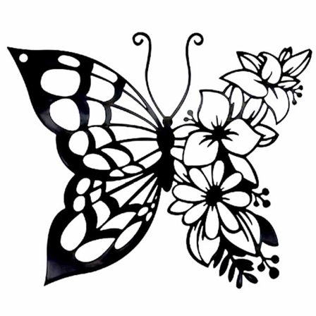 Fjäril Väggkonst för Sovrum, Bohemisk Vägg Heminredning Högkvalitativ Metallkonstruktion Modernistisk Vägg Heminredning, Hängande Stil Väggdekor med