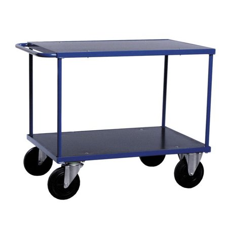Bordsvagn 2 hyllplan Utomhusbruk Blå - Lyreco - Emballage och lagerutrustning - Lagerutrustning - Rullbord