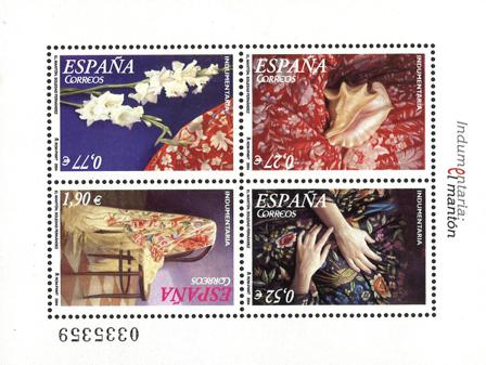 Spanien - Sjal El Manton - Postfrisk miniark