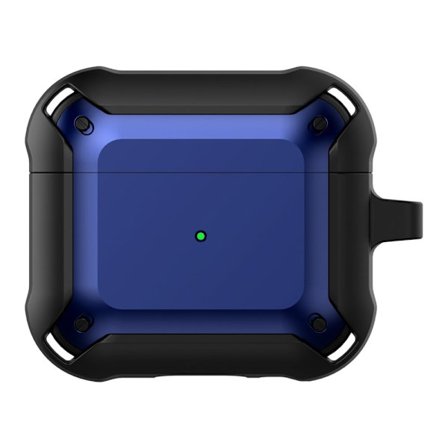 AirPods 3 TPU tapauksessa avaimenperä - Musta / Sininen