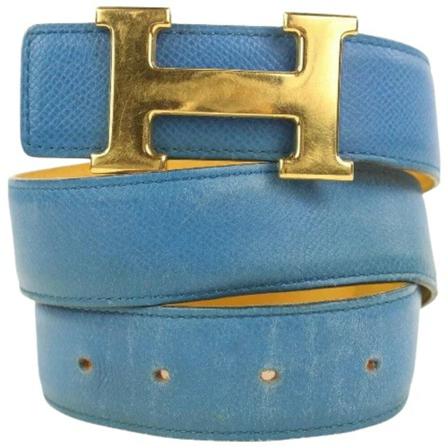 Hermès Vintage, Pre-owned Leather belts Blauw, Dames, Maat:ONE Size