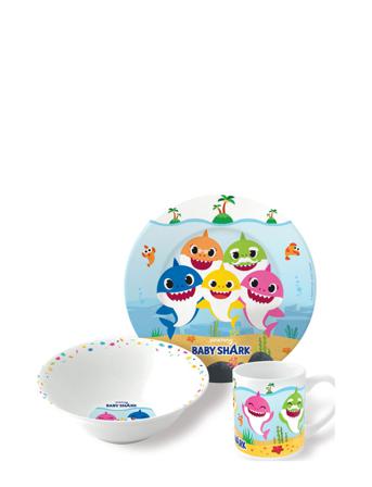 Baby Shark 3 Pcs Offset Snack Set, Ceramic Patterned Magic Store
